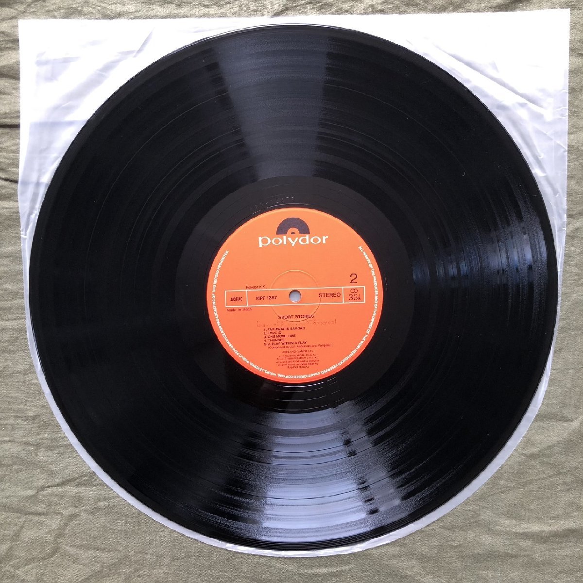 傷なし美盤 良ジャケ 激レア 1980年 国内盤 Jon Anserson & Vangelis LPレコード ショート・ストーリーズ Short Stories 帯付の画像9