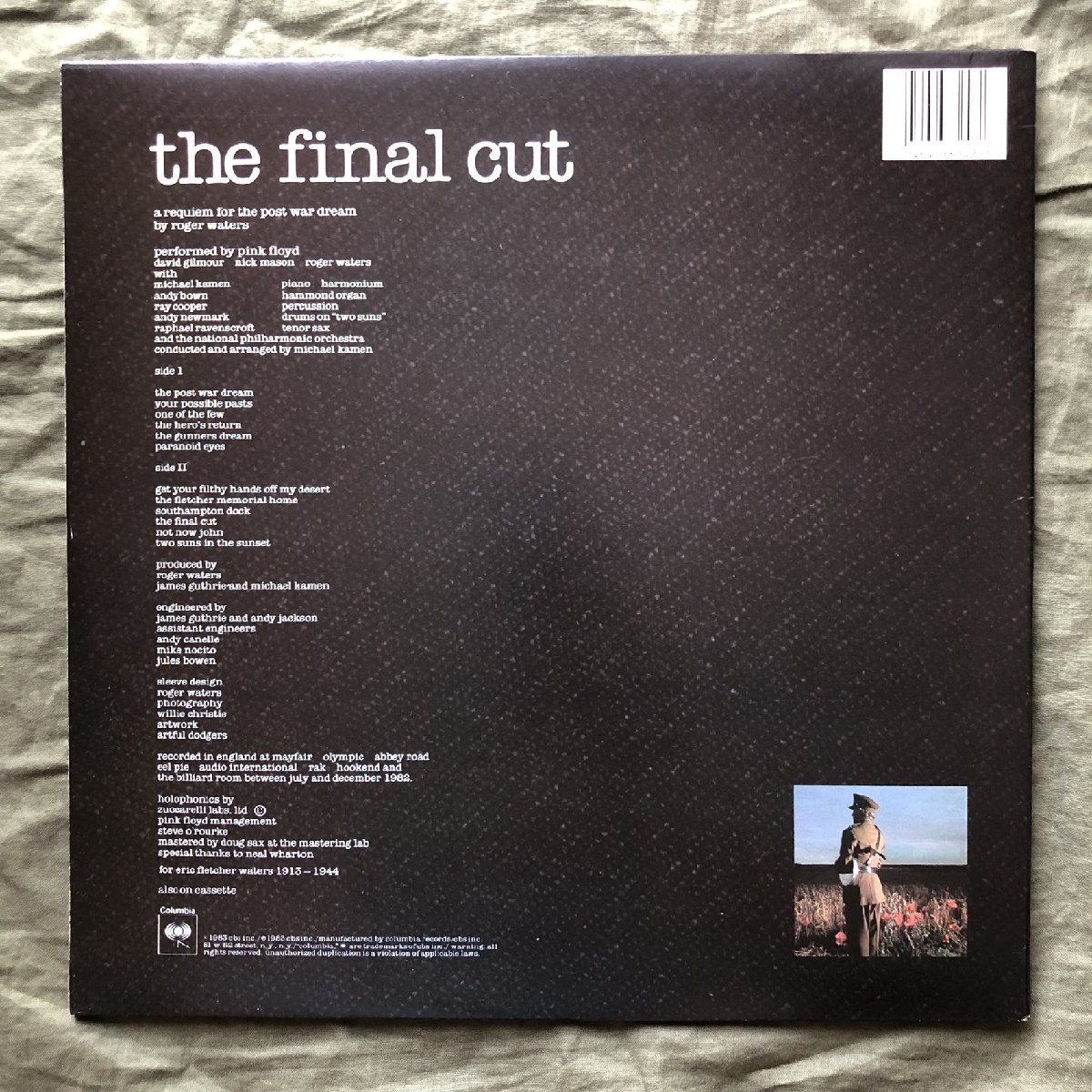 良盤 美ジャケ 1983年 米国初盤 ピンク・フロイド Pink Floyd LPレコード ファイナル・カット The Final Cut: David Gilmour,Roger Waters_画像2