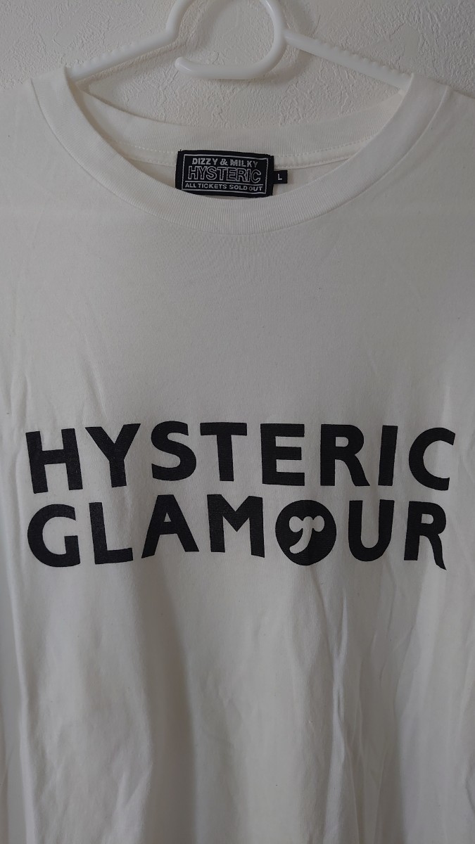 ヒステリックグラマー　HYSTERIC GLAMOUR　Tシャツ　半袖Tシャツ　白　ホワイト　サイズＬ　送料無料_画像2