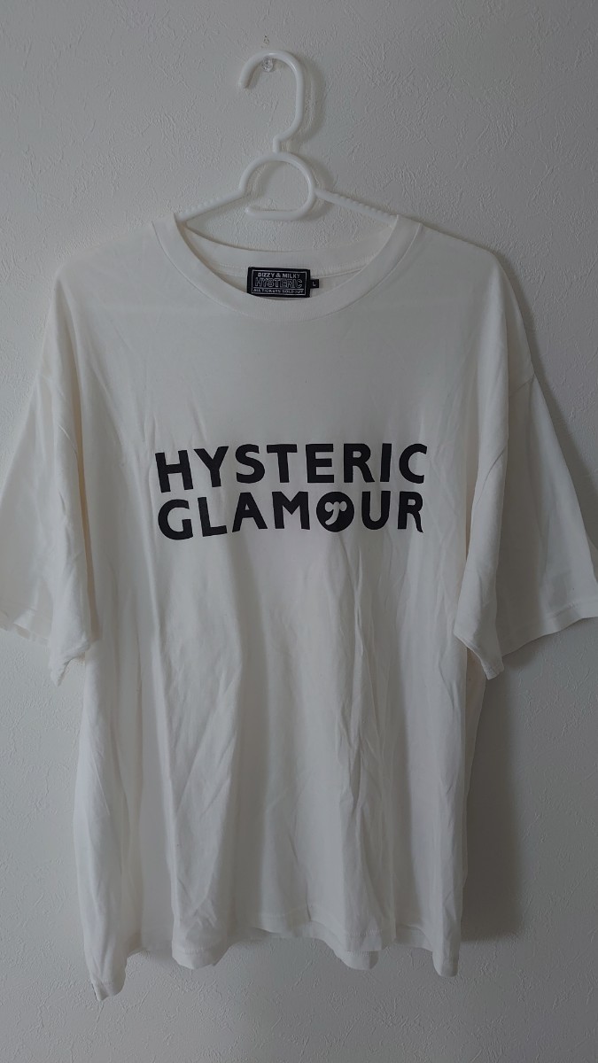 ヒステリックグラマー　HYSTERIC GLAMOUR　Tシャツ　半袖Tシャツ　白　ホワイト　サイズＬ　送料無料_画像1