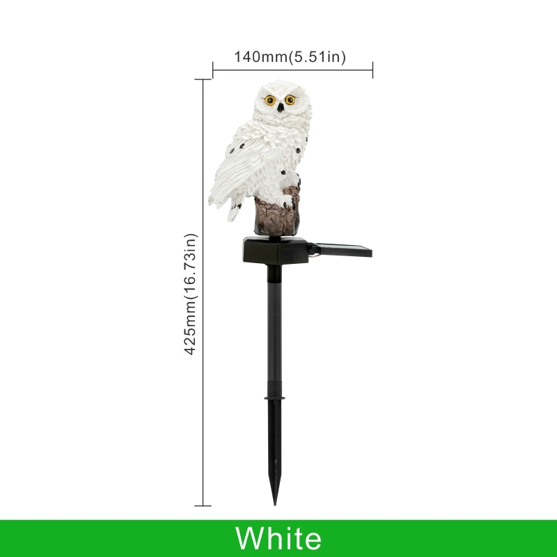  profit solar owl garden light outdoors LED lawn grass raw lamp garden equipment ornament waterproof light solar lamp post white bronze 