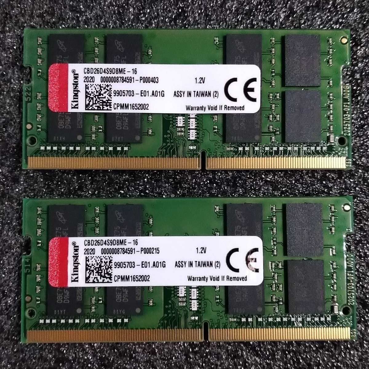 適切な価格 SODIMM 【中古】DDR4 32GB(16GB2枚組) PC4-21300] [DDR4