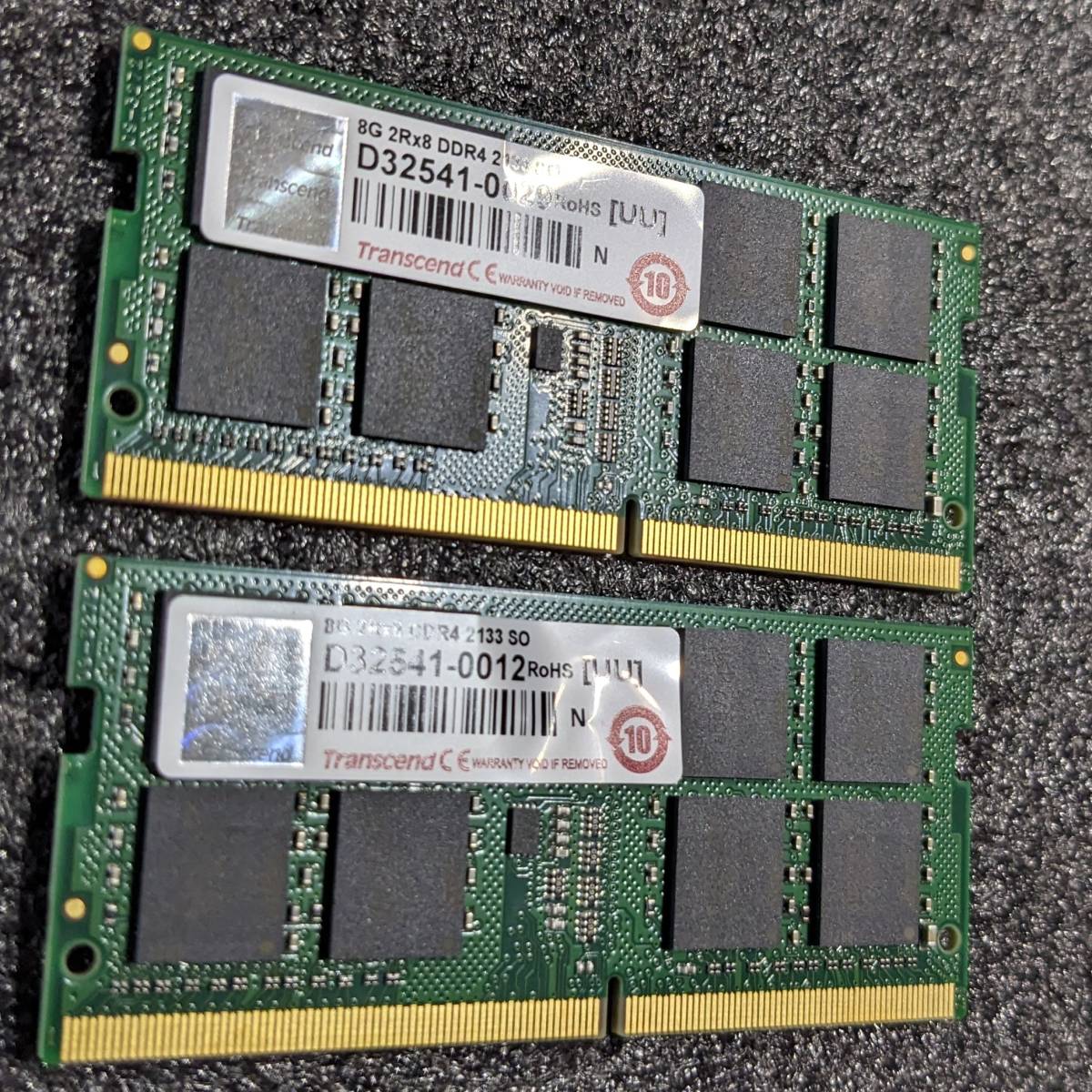 [ almost unused ]DDR4 SODIMM 16GB(8GB2 sheets set ) Transcend TS1GSH64V1H [DDR4-2133 PC4-17000]