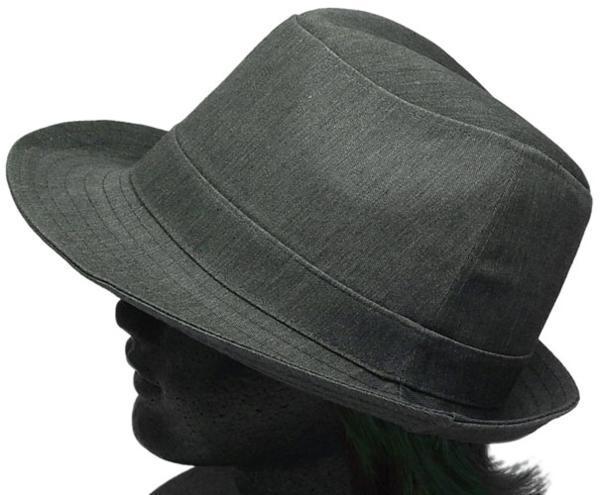 新品　中折れハット　チャコールグレー　コットン　シンプル　大きいサイズ　ビックサイズ　大きめ　帽子　メンズ　レディース_画像1