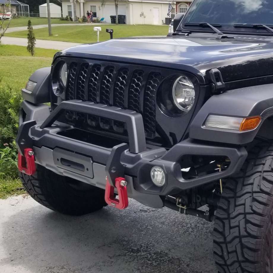 18y- Jeep Wrangler JL | iron front bumper radar hole equipment Venator style after market parts 