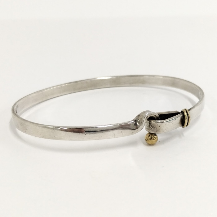新品本物 【中古】TIFFANY&Co. ラブノット ブレスレット K18 SV925