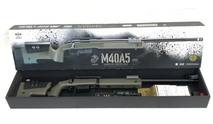 【中古】18歳以上 東京マルイ　マルイ AR013 M40A5 O.D.ストック　スペンサー欠品、バイポットサブマガジン２ヶ付[240070064523]