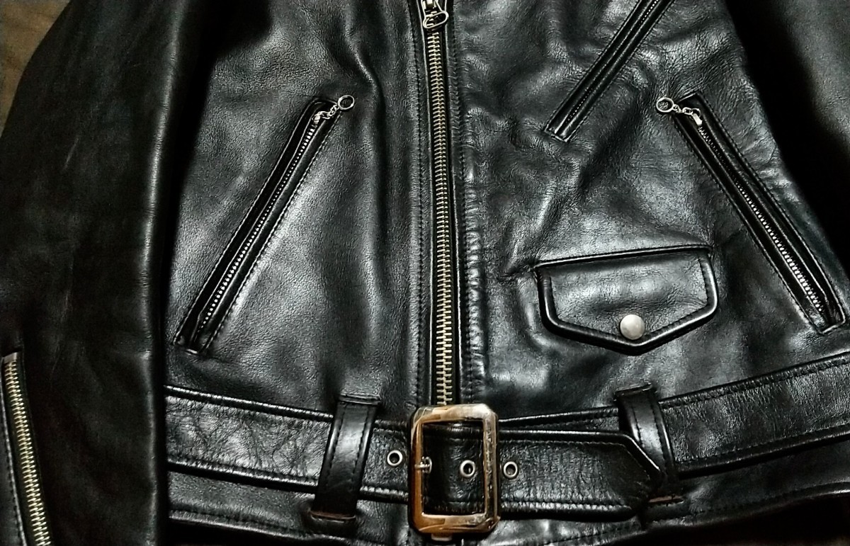 沸騰ブラドン 666 Leather Wear ライダースジャケット ブラック 黒 38