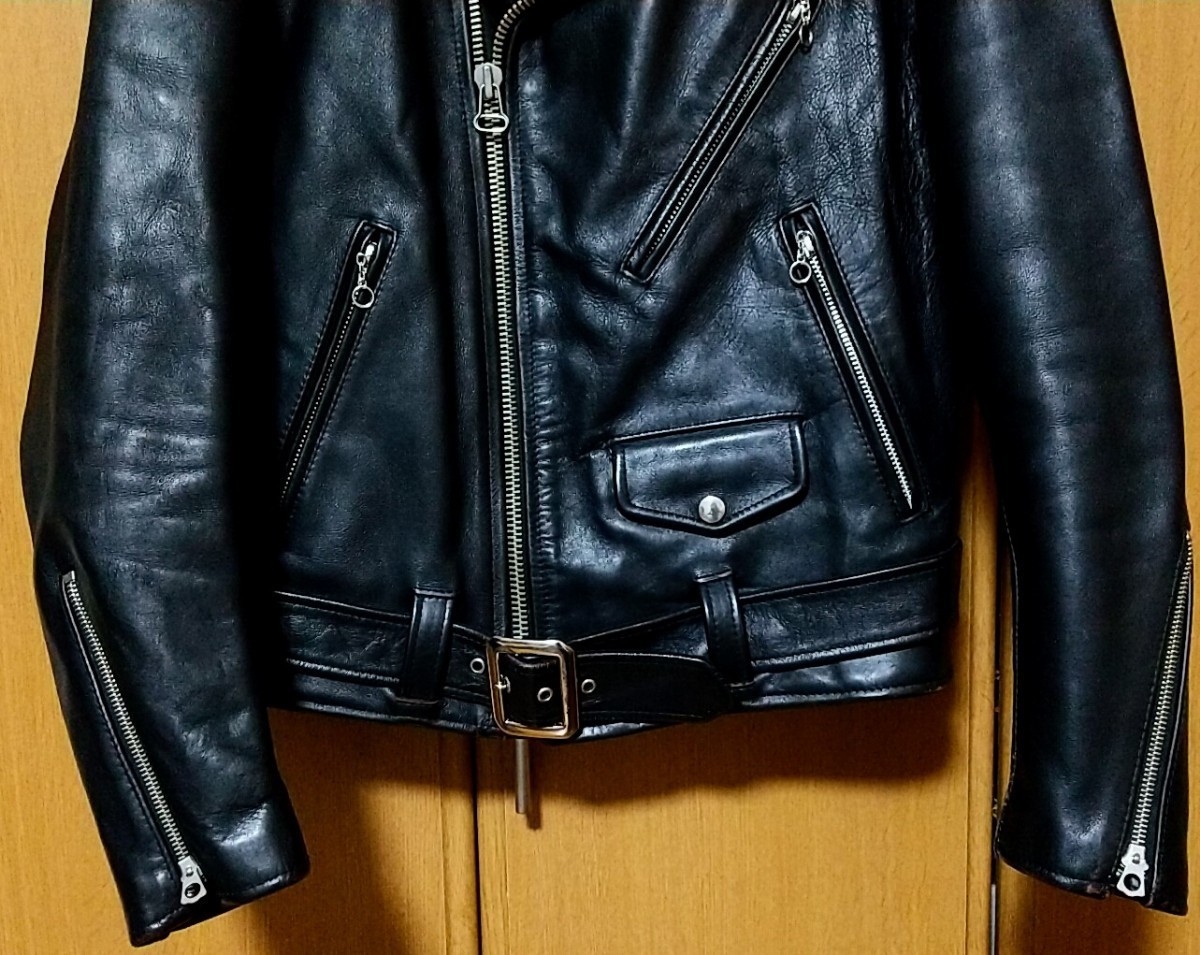 沸騰ブラドン 666 Leather Wear ライダースジャケット ブラック 黒 38