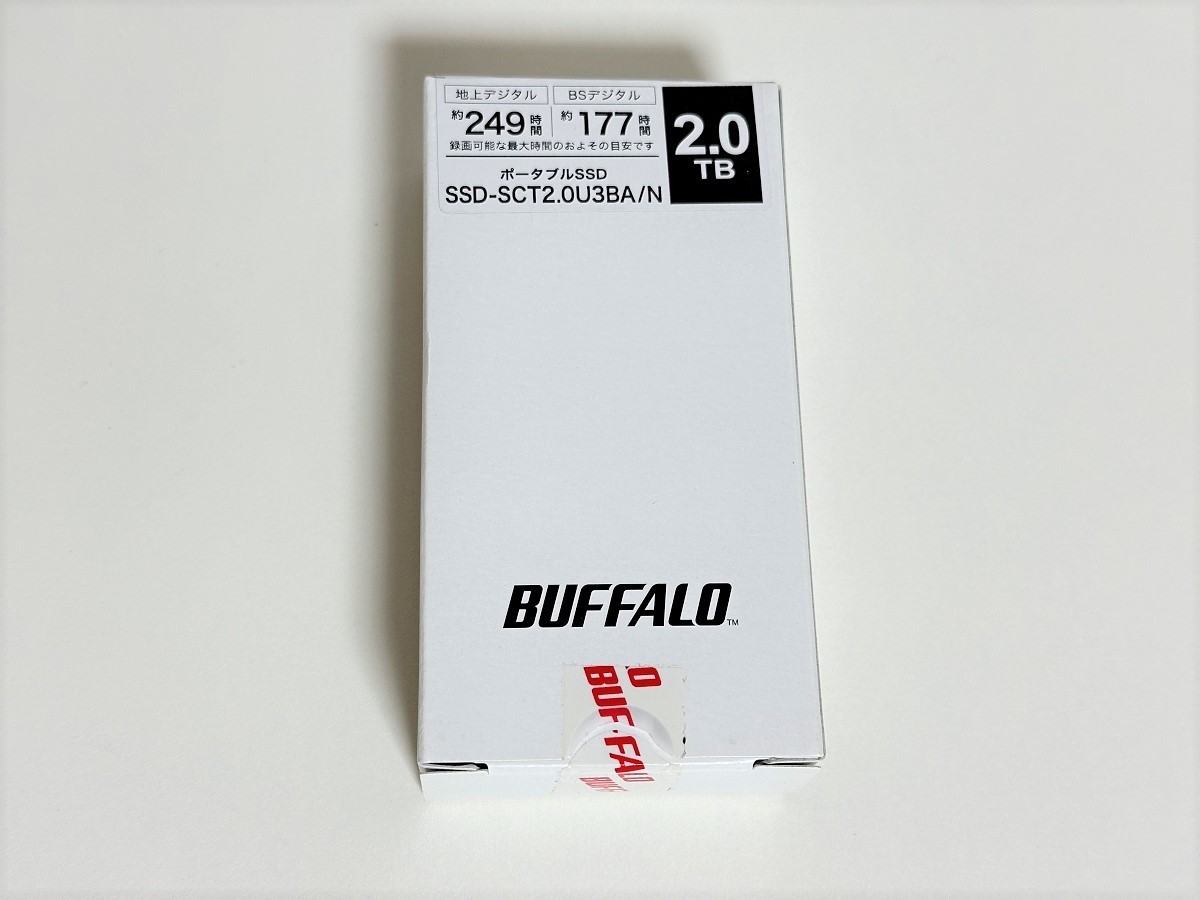 使用時間少BUFFALO 小型ポータブルSSD 2TB USBメモリタイプSSD-SCT2