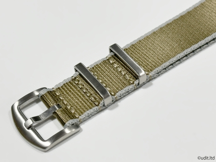22mm lustre high grade NATO strap wristwatch belt Gold / gray [ recommendation model chu-da- Omega Breitling TAG Heuer ]