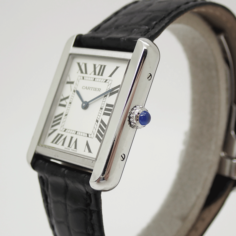 CARTIER カルティエ タンクソロ SM WSTA0030 クォーツ　中古美品　皮バンドも美品　レディース　腕時計　送料無料！！_画像2