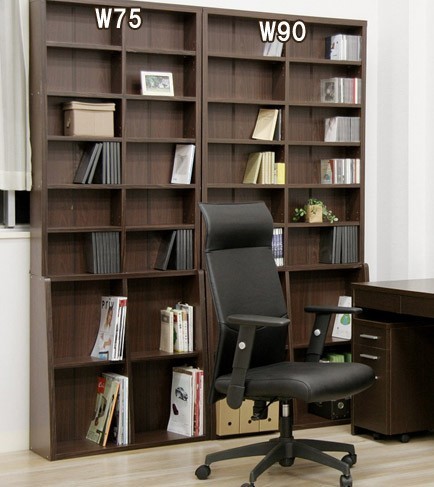 W120 slim wall shelf b crack living storage W90 large bookcase bookshelf 