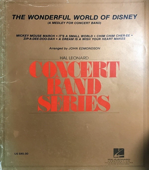 The Wonderful World of Desney (a melody for concert band) Arranged by John Edmondson (スコア＋パート譜) 輸入楽譜 吹奏楽 洋書_画像1