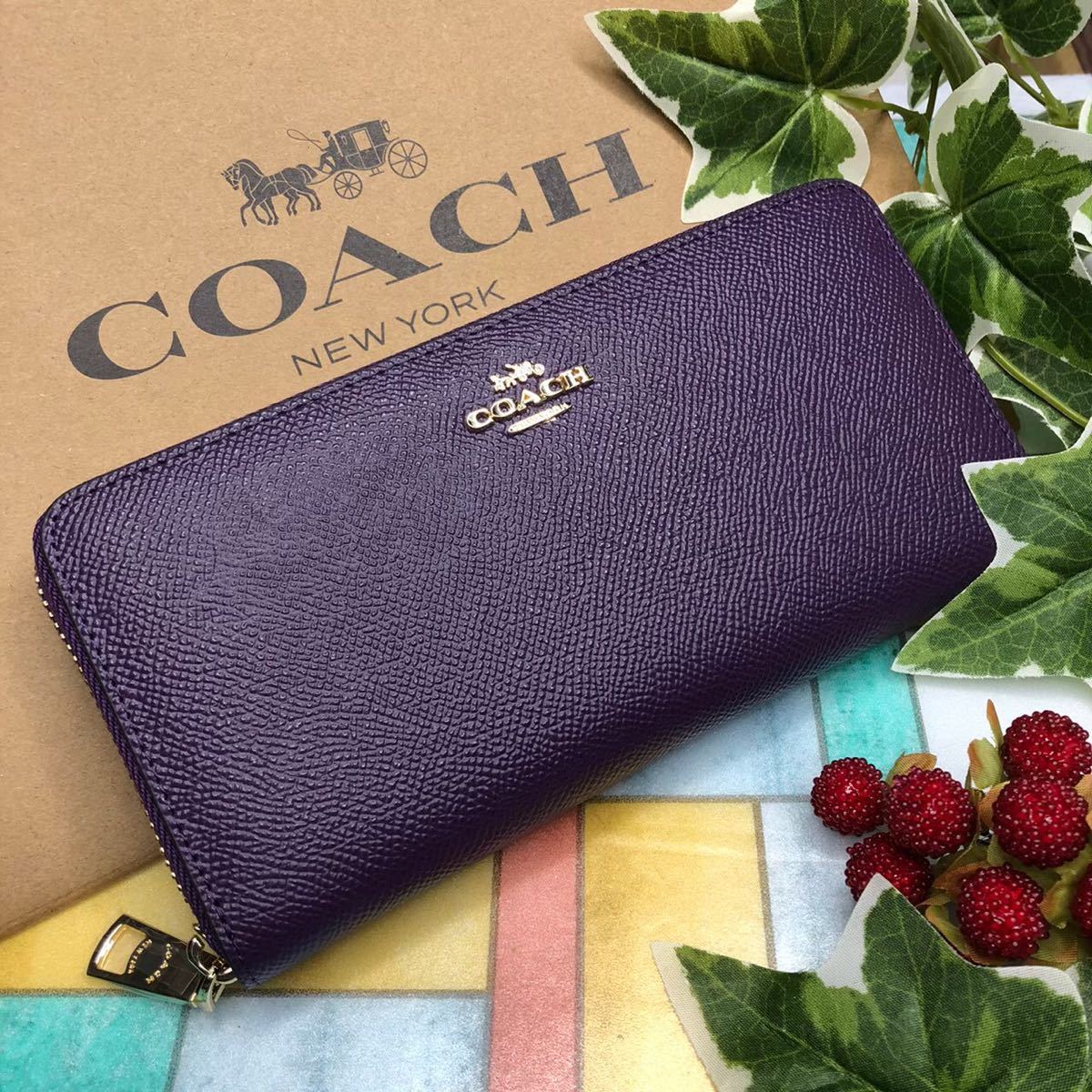 COACH コーチ 長財布 パープル 紫 シンプル 新品|Yahoo!フリマ COACH コーチ 長財布 パープル 紫 シンプル 新品|Yahoo!フリマ