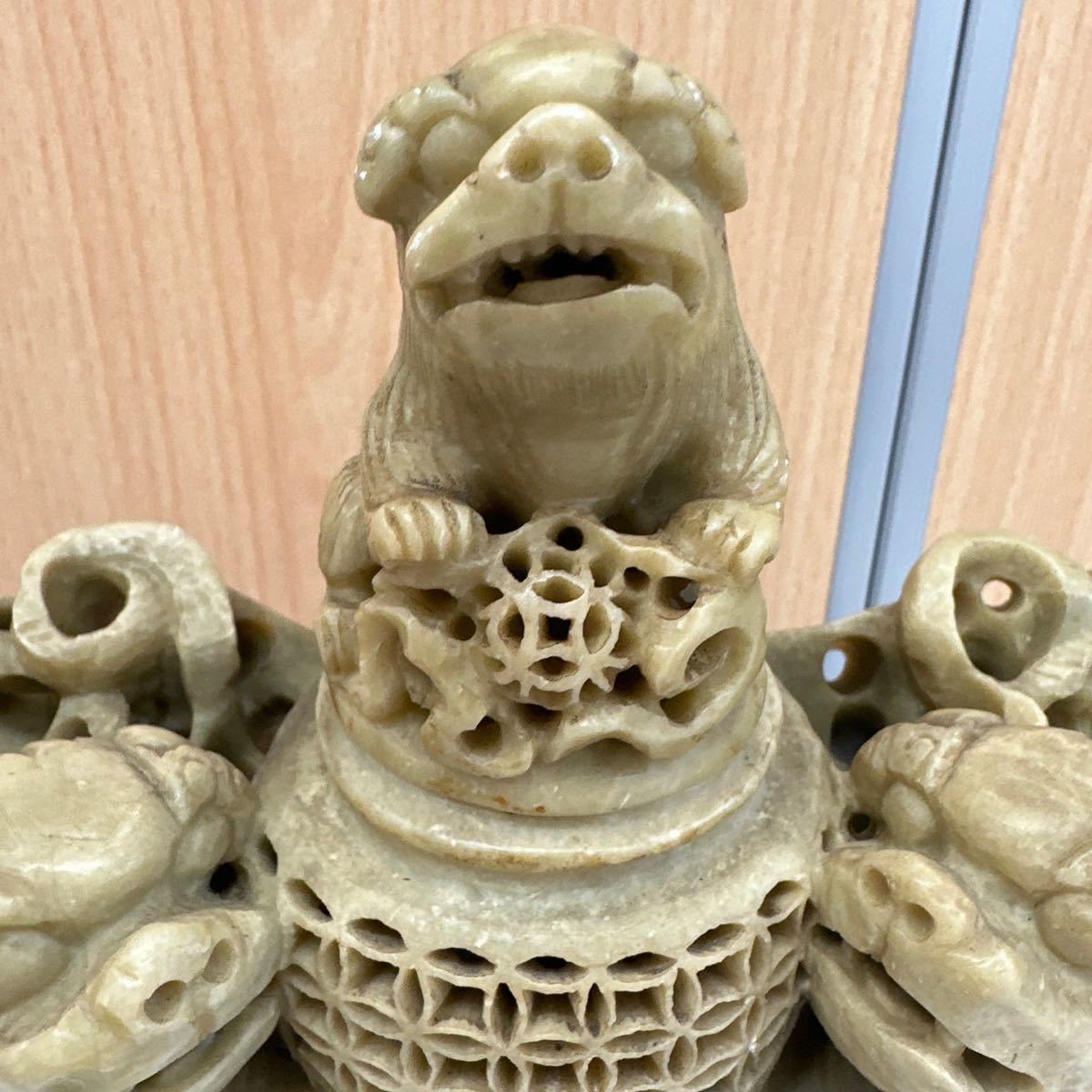 中国美術香炉彫刻唐獅子寿山石中国古玩置物天然石| JChere雅虎拍卖代购