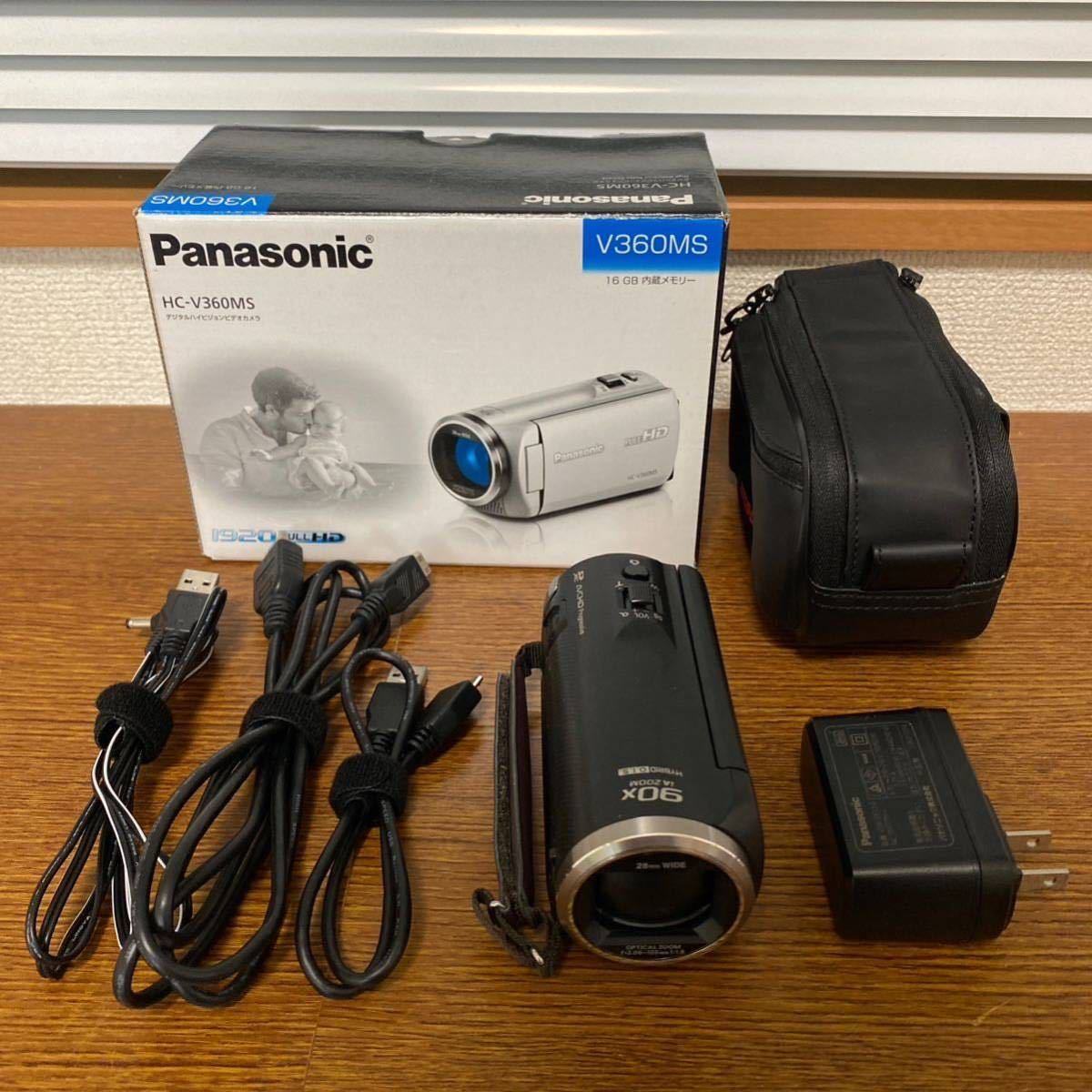 美品】Panasonic パナソニックHC-V360MS 1920 FULL HD ブラック