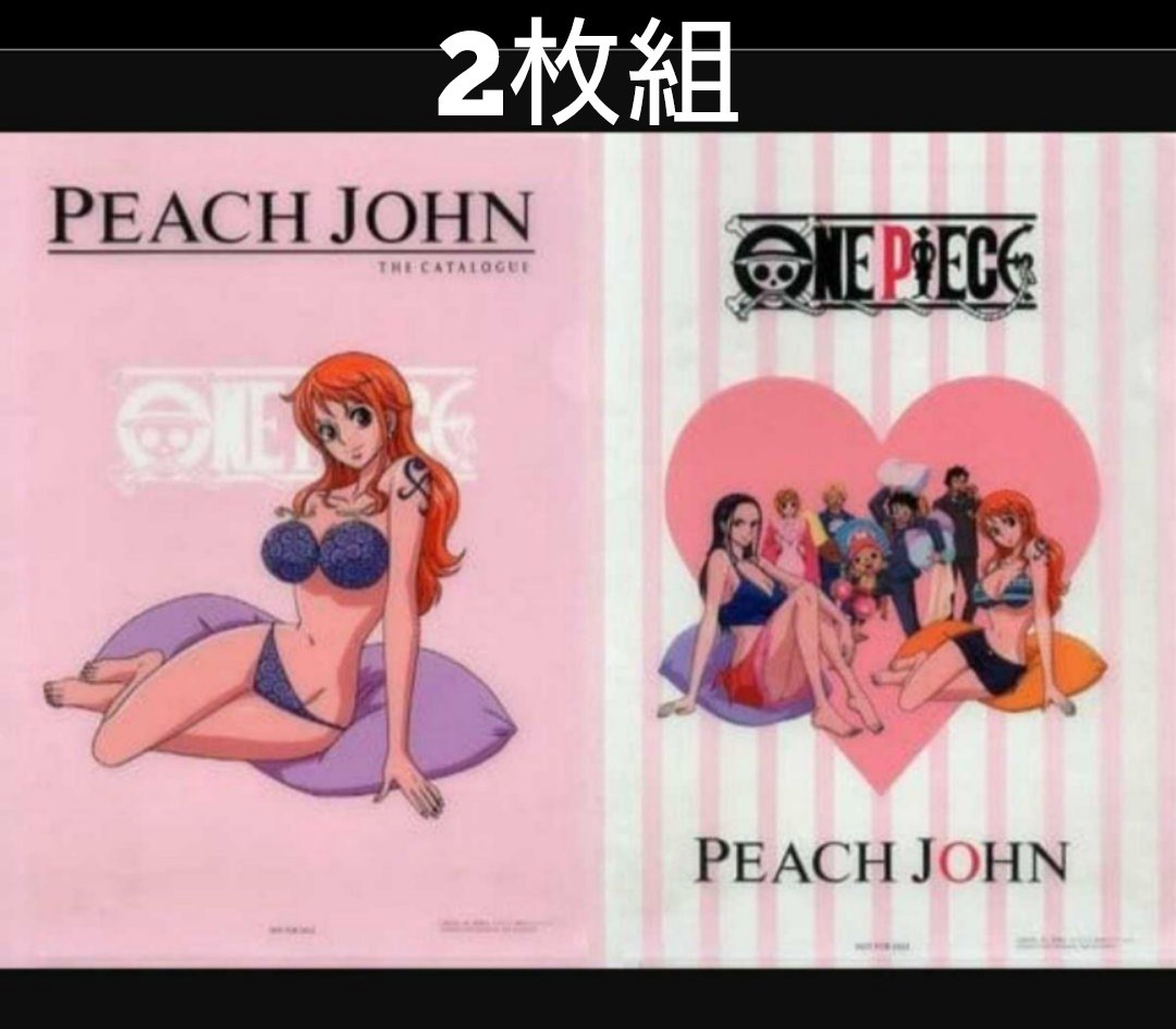 【非売品】ナミ クリアファイル2枚セット 「ワンピース×PEACH JOHN」★おまけクリアファイル付き★