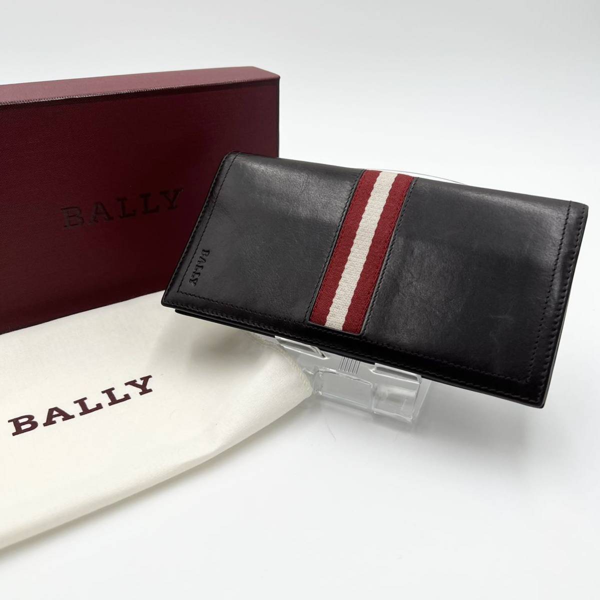 1円スタート 1スタ 【箱付き】BALLY バリー 長財布 レザー ダーク
