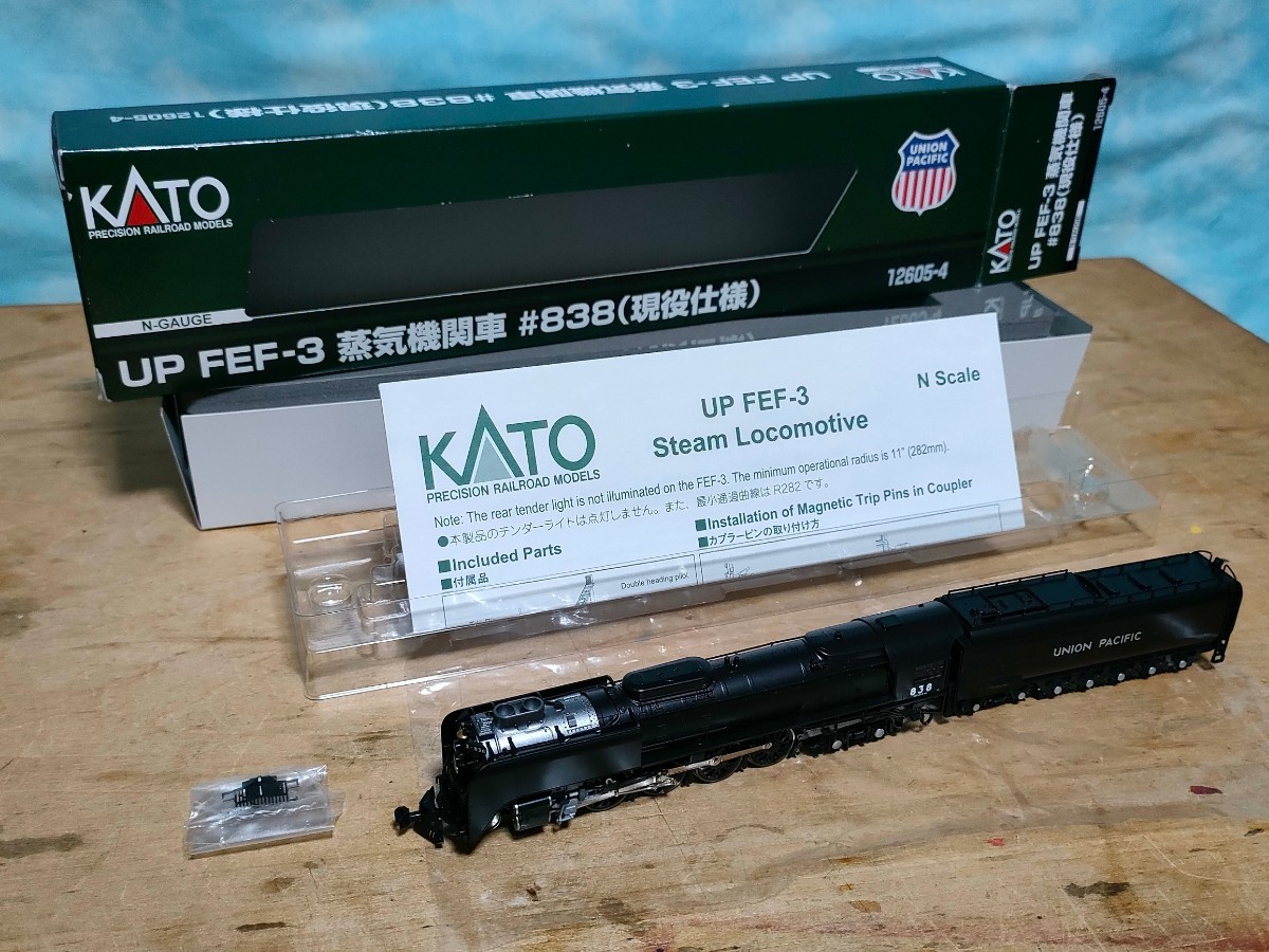 KATO　USA UP FEF-3 #838(現役仕様) KATO 12605-4　 動力装置整備点検済美品　アメリカ型