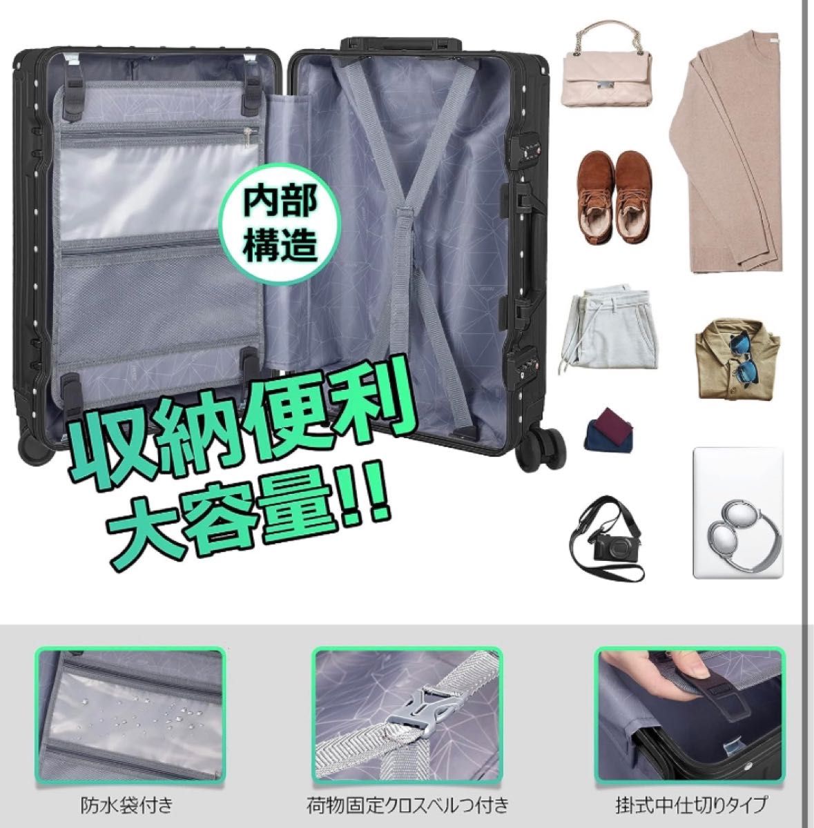 〜訳あり〜新品未使用 スーツケース キャリーバッグ Sサイズ 超軽量 静音 ダブルキャスター