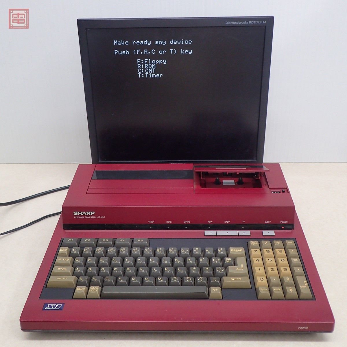  sharp X1 CZ-801CR body only rose red X1C SHARP operation defect Junk parts taking .. please [40