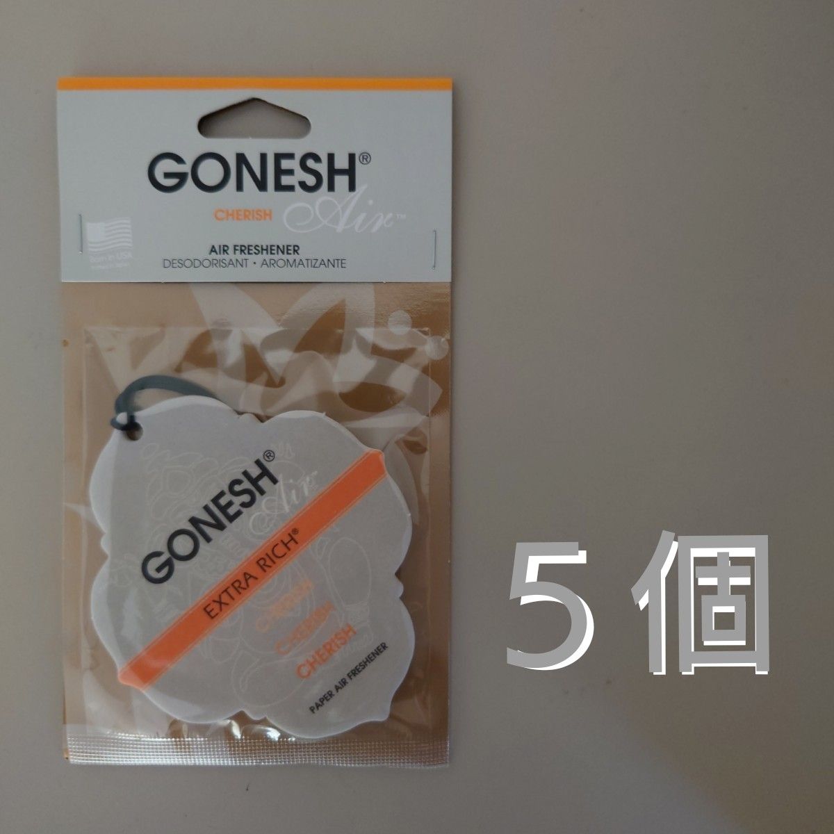 GONESH ペーパー エアフレッシュナー チェリッシュ  ５個セット