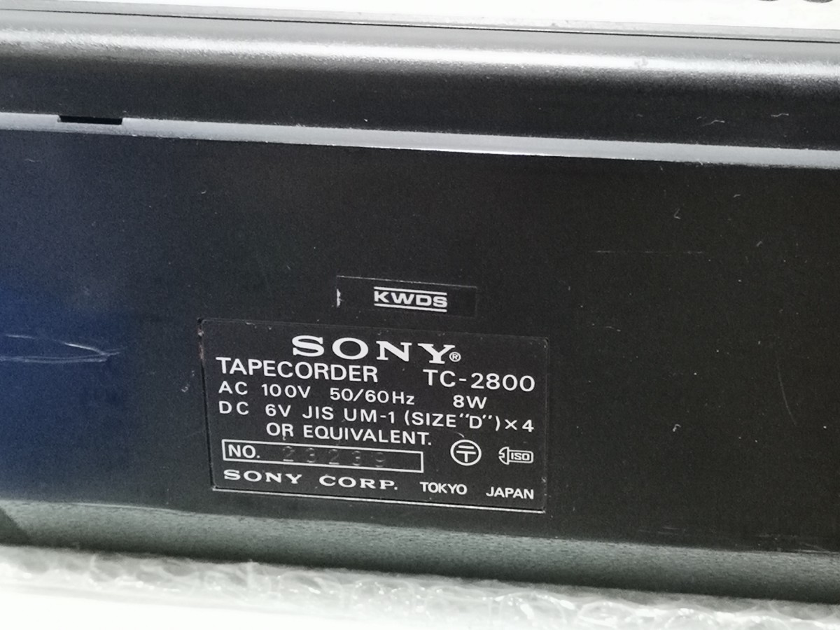 女性が喜ぶ♪ SONY TC-2800 カセットレコーダー ジャンク扱い0002 録音