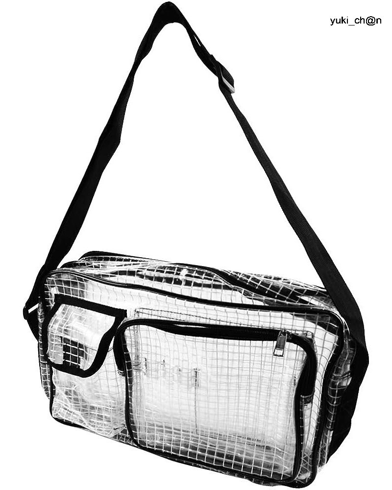 クリーンルームバッグ 透明エンジニアクリアバッグ 2ポケットタイプ メッシュ 男女兼用