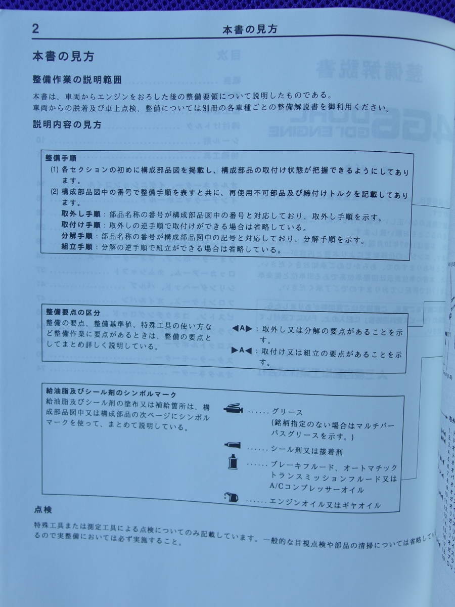 未使用ほぼ新品◆ 4G64 DOHC GDIエンジン整備解説書 1997-10 ◆4G6・シャリオ グランディスN84W，N94W、RVRスポーツギアN74W・No.1039G17_画像6