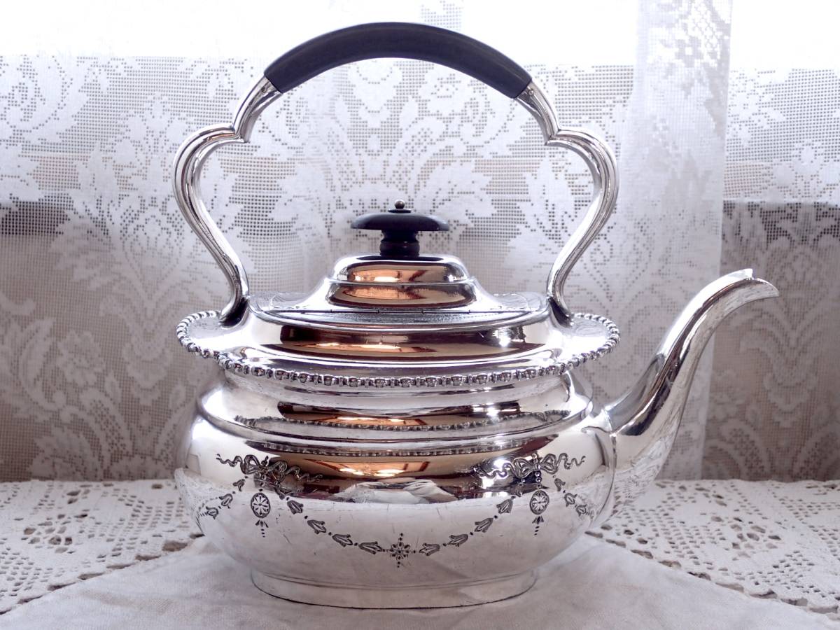 ATKIN BROTHERS英國古董純銀P銀茶壺謝菲爾德在英國製造 原文:ATKIN BROTHERS 英国アンティーク 純銀P シルバー ティーポット シェフィールド イギリス製