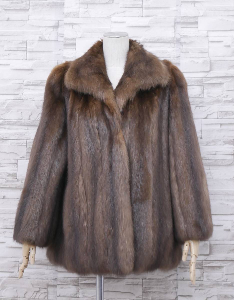 ■ロシアンセーブル■ハーフコート■着丈72cm■fur Couture■襟大き目■_着丈72cmロシアンセーブルハーフコート♪