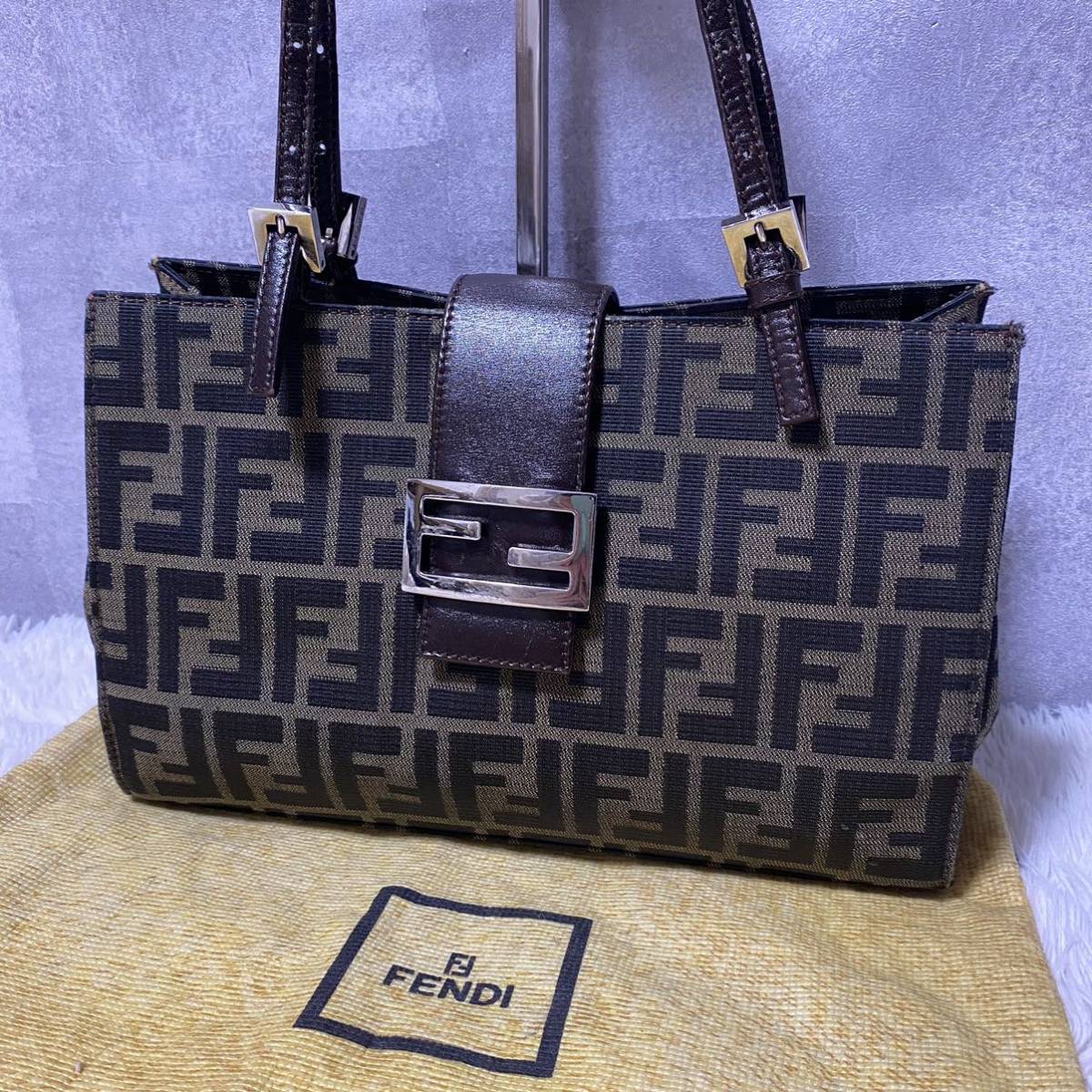 超美品】FENDI フェンディ ズッカ セレリア キャンバス レザー