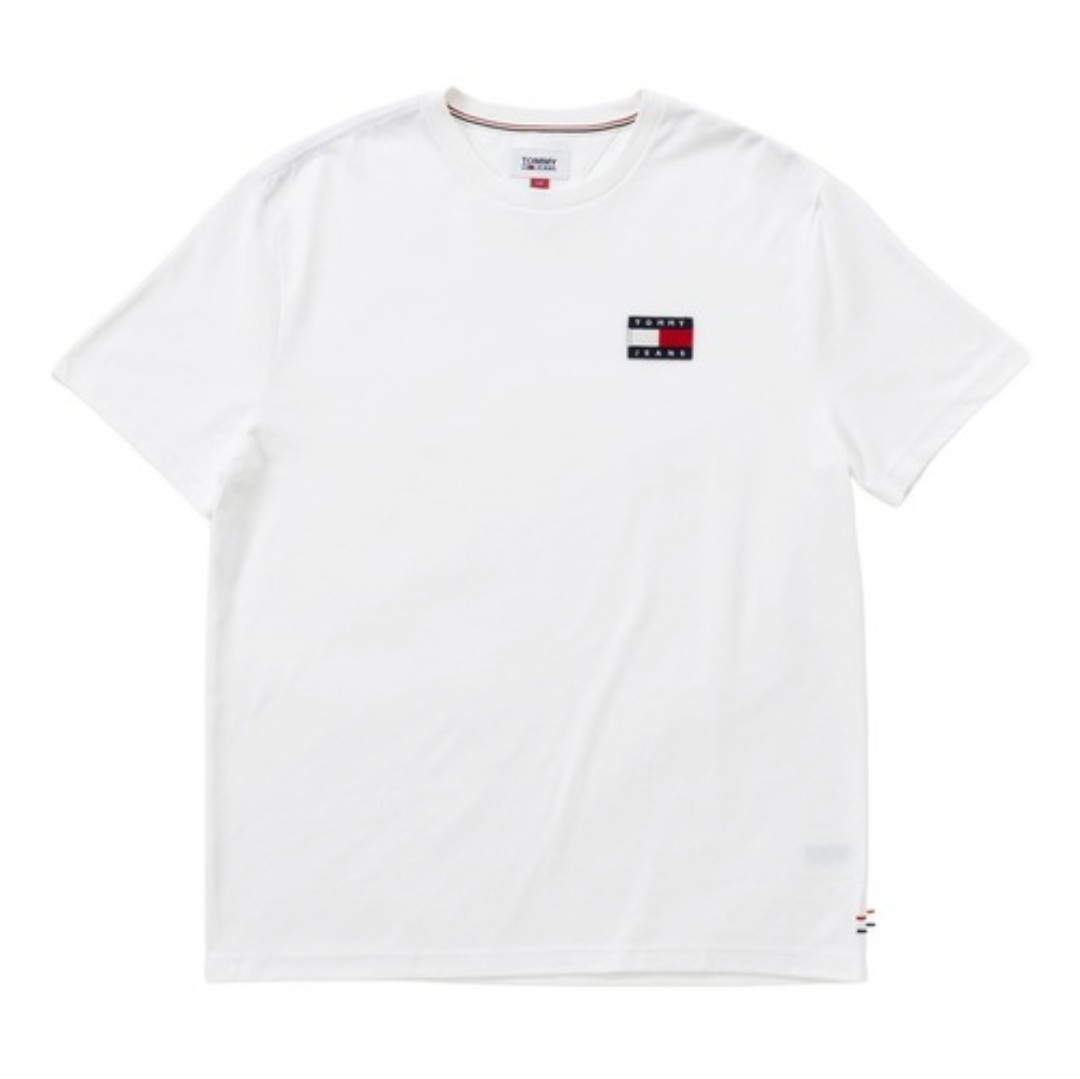 【S】TOMMY トミーヒルフィガー 半袖Tシャツ TOMMY JEANS ALBIE BADGE TEE WHITE_画像1
