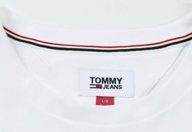 【S】TOMMY トミーヒルフィガー 半袖Tシャツ TOMMY JEANS ALBIE BADGE TEE WHITE_画像7