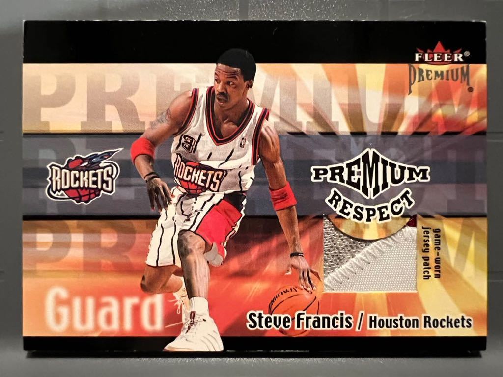SSP/75 Patch 2001 Fleer Premium Jersey Steve Francis スティーブ・フランシス ルーキー NBA Rockets ロケッツ パッチ Panini All-star