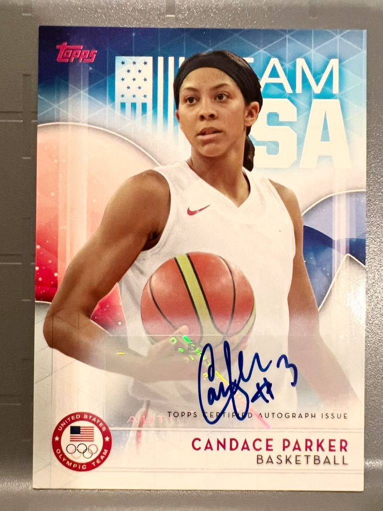 超絶レア USA Auto Topps Candace Parker 直書 サイン キャンデース・パーカー バスケ FIBA WNBA Panini 金メダリスト MVP 優勝 All-star