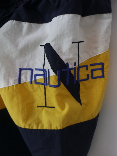 90s NAUTICA ノーティカ マルチカラー スイム ナイロン ショートパンツ(メンズ M)海パン_画像8