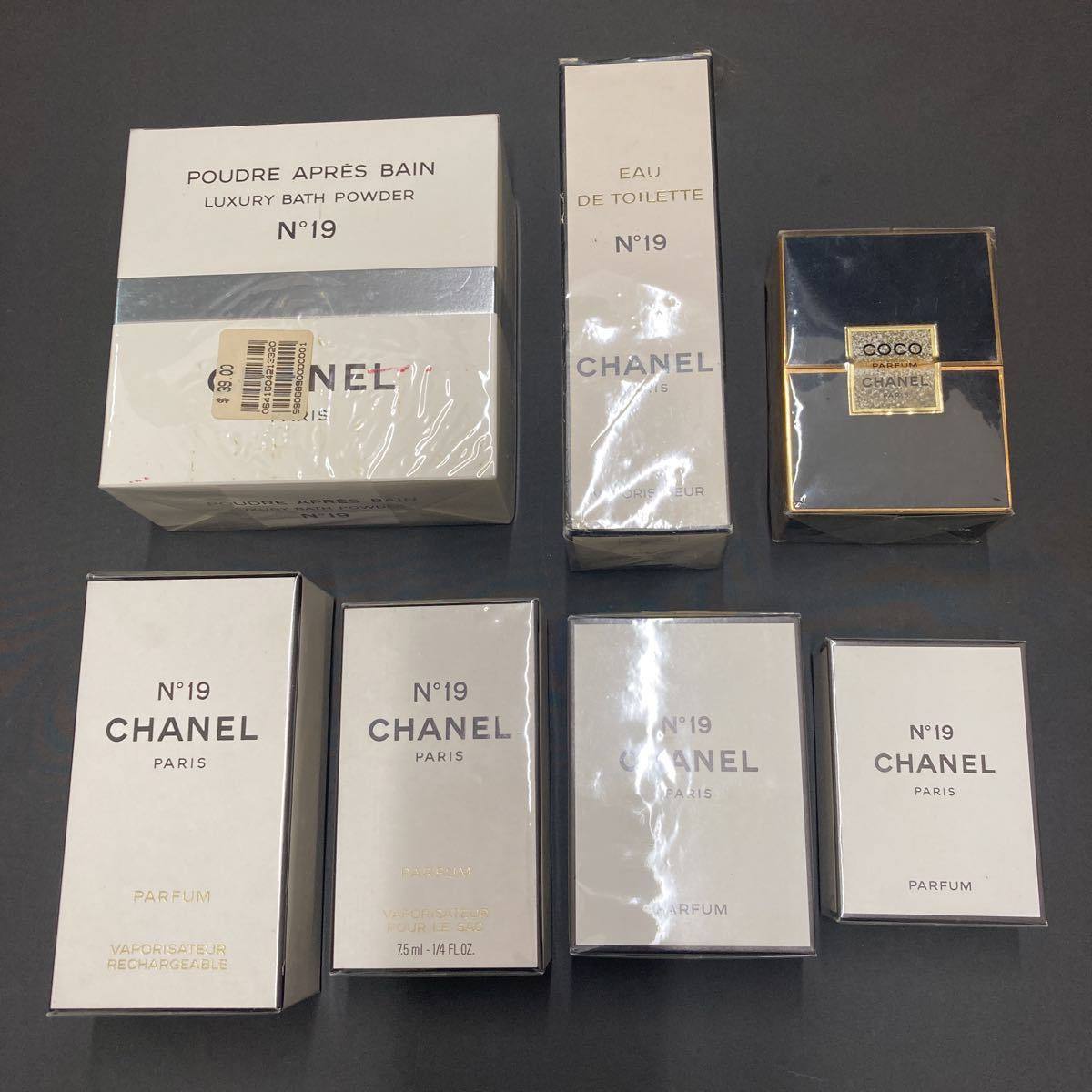 229*CHANEL Chanel PARFUM EAU DE TOILETTE BATH POWDERpahyu-mo-dotowa leve s  powder 7 point set sale unused goods : Real Yahoo auction salling