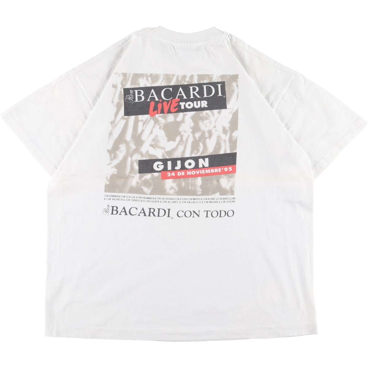 古着 90年代 スクリーンスターズ SCREEN STARS RON BACARDI LIVE TOUR '95 バンドTシャツ バンT USA製 メンズXL ヴィンテージ /eaa358740_画像2