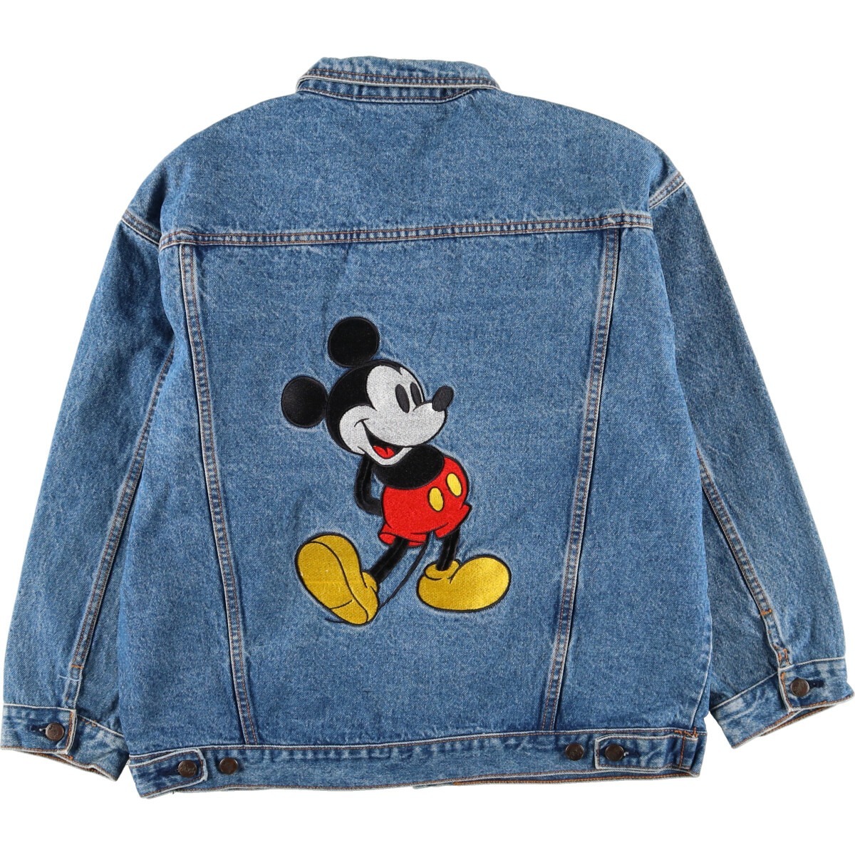 古着 90年代 MICKEY,INC MICKEY MOUSE ミッキーマウス デニムジャケット Gジャン メンズL ヴィンテージ /eaa358871_画像2