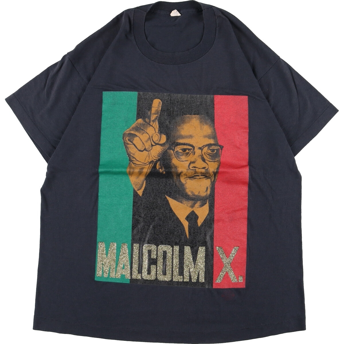 激安/新作 USA製 プリントTシャツ マルコムX X MALCOLM STARS SCREEN