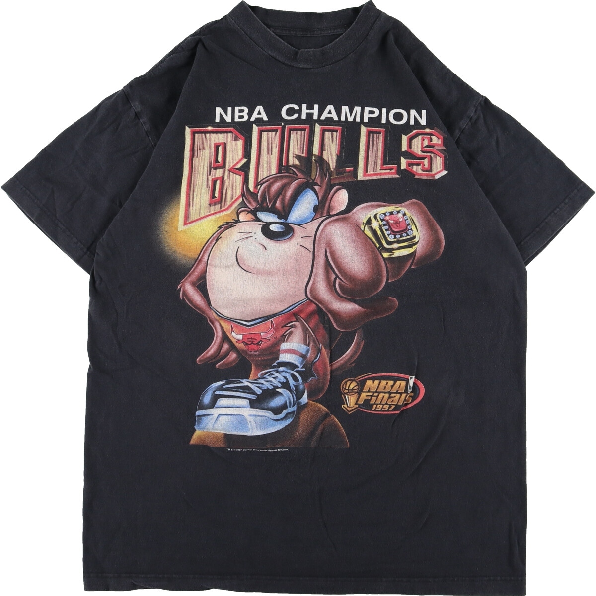 古着 90年代 UNKNOWN NBA CHICAGOBULLS シカゴブルズ キャラクタープリントTシャツ メンズXL ヴィンテージ /eaa359242