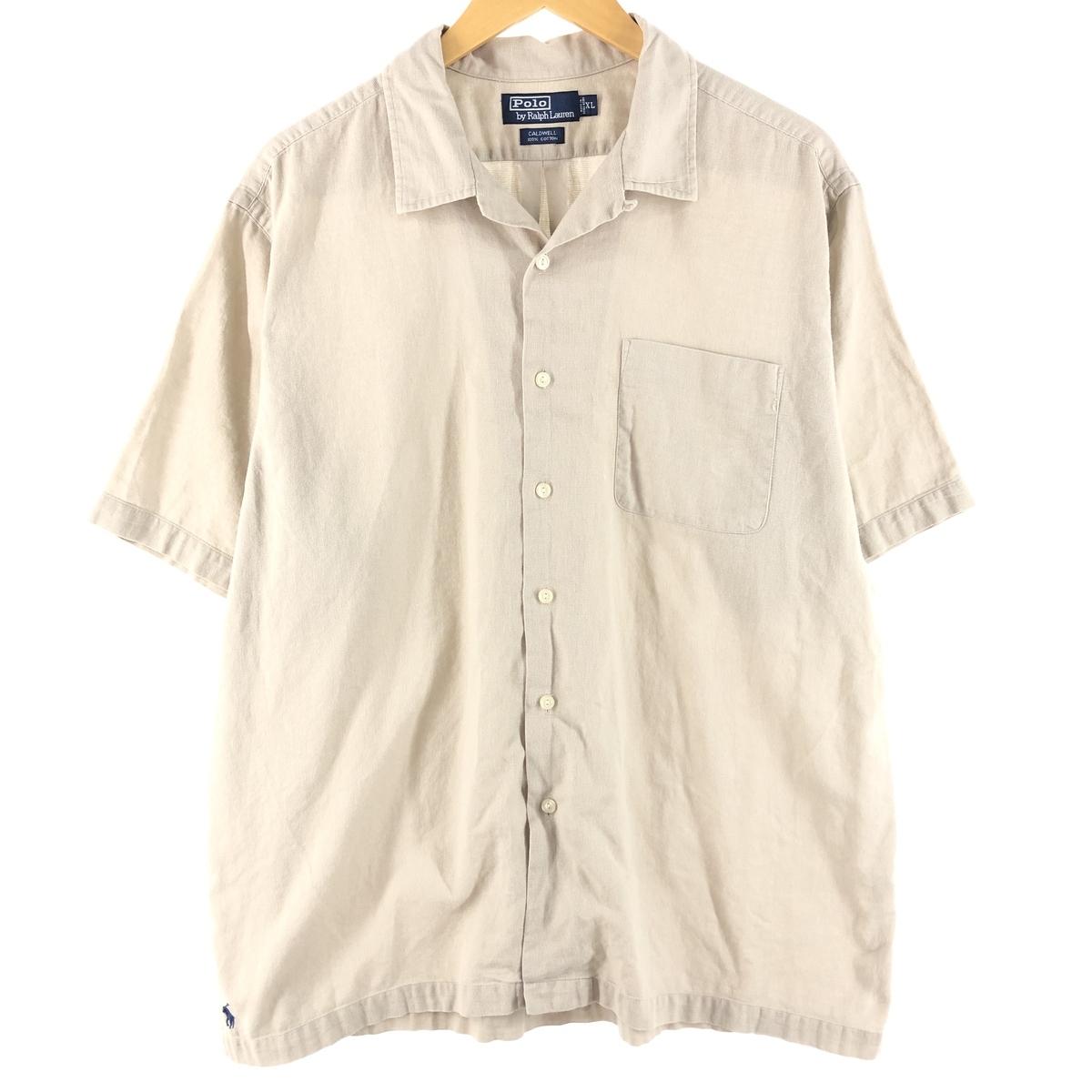 古着 Ralph Lauren POLO by Ralph Lauren CALDWELL 半袖 オープンカラー コットンシャツ ボックスシャツ メンズXL /eaa358852