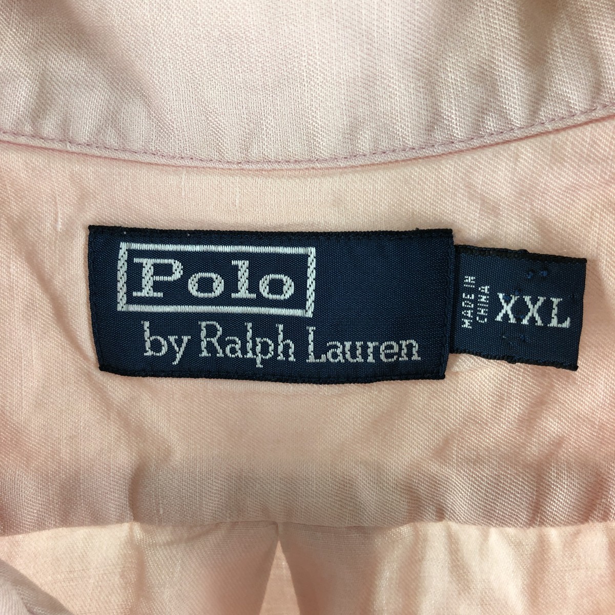 古着 90年代 ラルフローレン POLO by Ralph Lauren 半袖 オープンカラー リネンシルクシャツ ボックスシャツ メンズXXL /eaa356637_画像3
