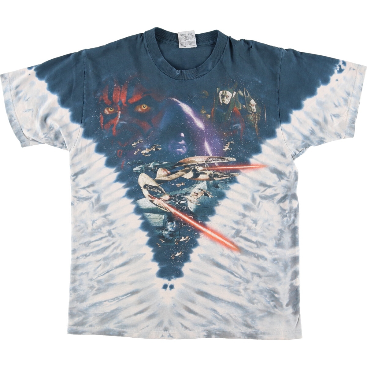 古着 90年代 リキッドブルー LIQUID BLUE STAR WARS スターウォーズ タイダイ柄 両面プリント 映画 ムービーTシャツ メンズM /evb002137_画像1