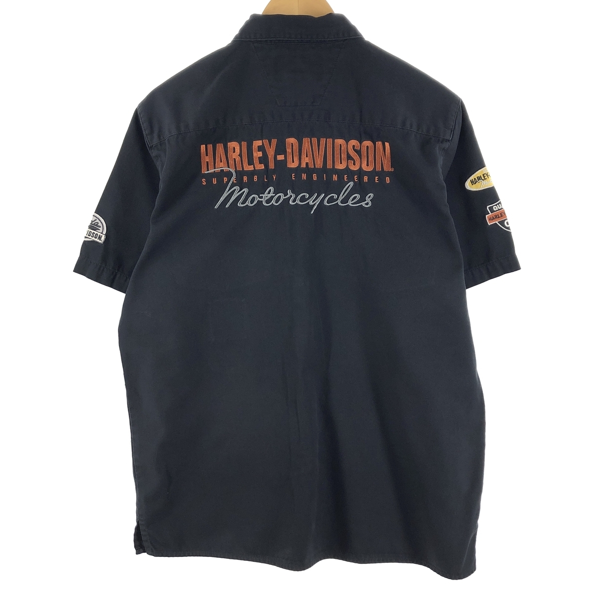 古着 ハーレーダビッドソン Harley-Davidson 両面刺繍 半袖 ワークシャツ メンズM /eaa360581_画像2