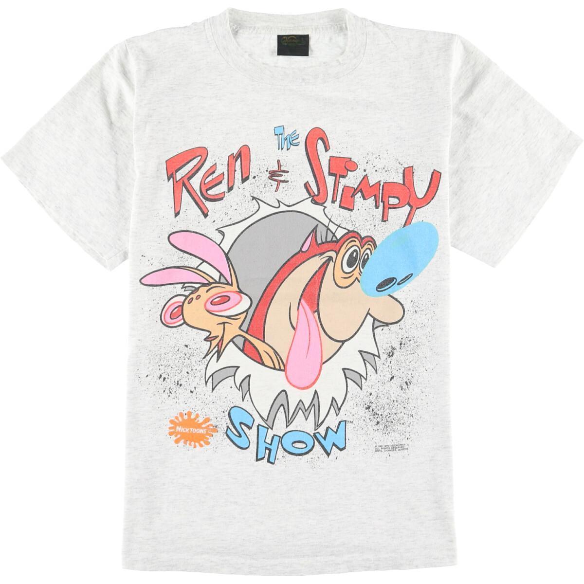 クラシック USA製 キャラクタープリントTシャツ レン&スティンピー
