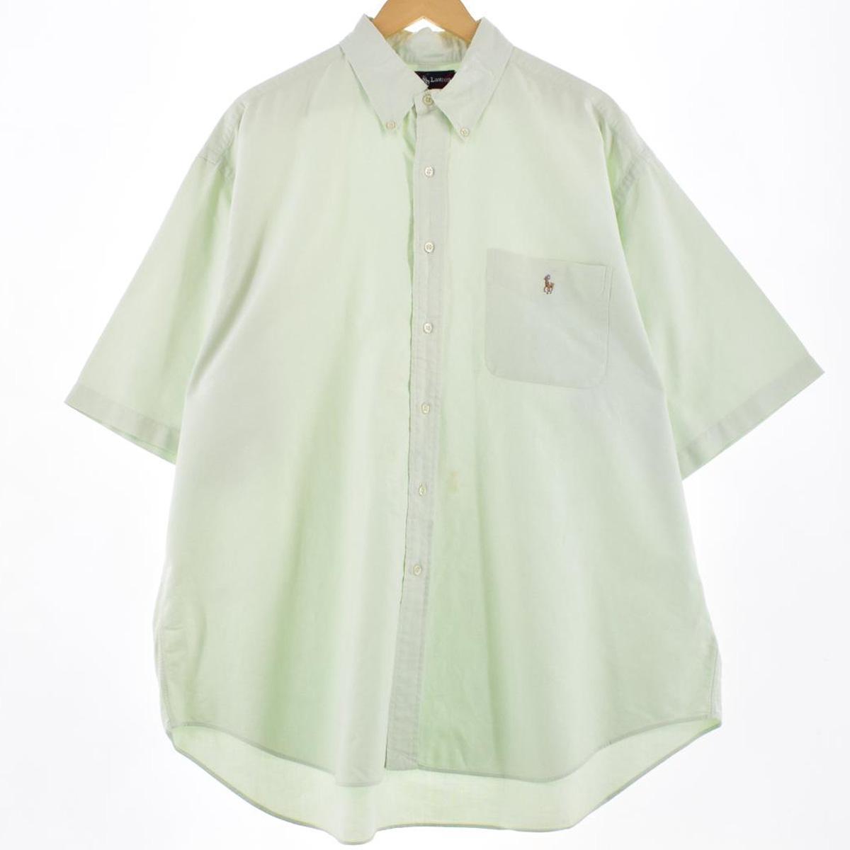 古着 ビッグサイズ ラルフローレン Ralph Lauren BIG SHIRT 半袖 ボタンダウンオックスフォードシャツ メンズXXXL /eaa244947 【SS2309】