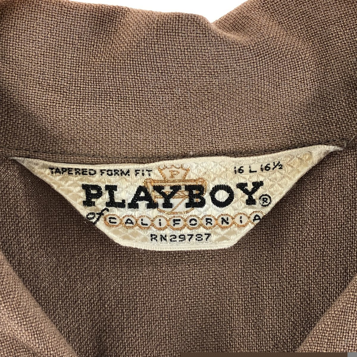 古着 70年代 PLAYBOY イタリアンカラー 半袖 ボックスシャツ メンズM ヴィンテージ /eaa366104_画像3